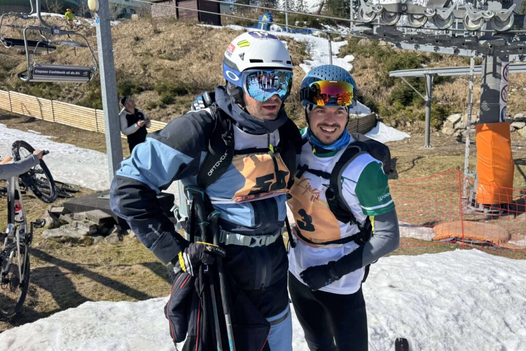 Freerider David Novotný po dojezdu